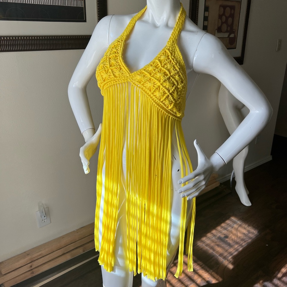 Crochet swim suit halter top
